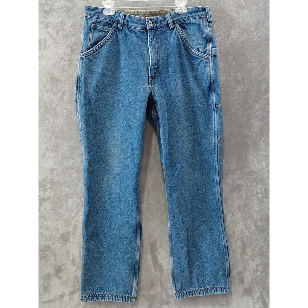 Duluth Carpenter Fleece Lined Jeans Men's 38x34 Fit=38x33 Insulated Utility